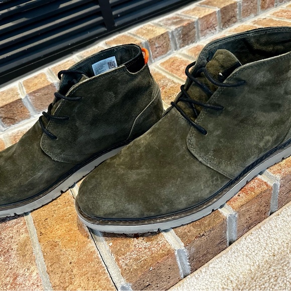 TOMS Navi Mens Green Nubuck Lace Up Chukka Boots - Size 11.5M Olive Green - Picture 3 of 16